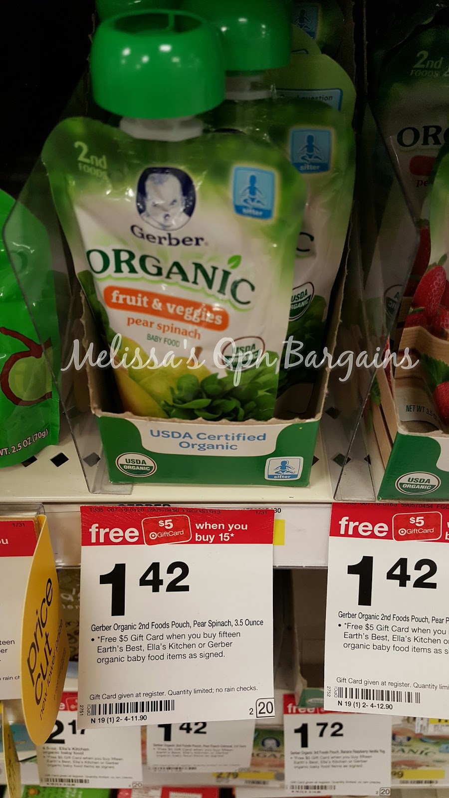 Melissa's Coupon Bargains Target Baby Food Pouches as low as .70ea.