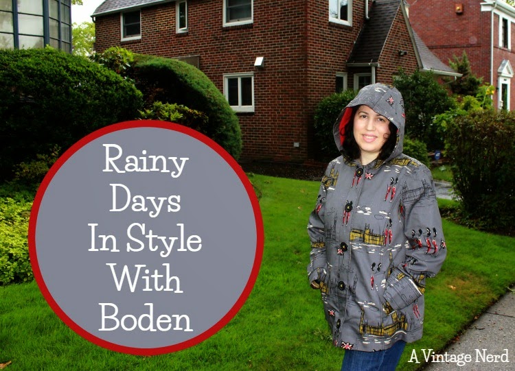 A Vintage Nerd, Vintage Blog, Boden Rain Coat, Boden London Rain Coat, Retro Fashion Blog