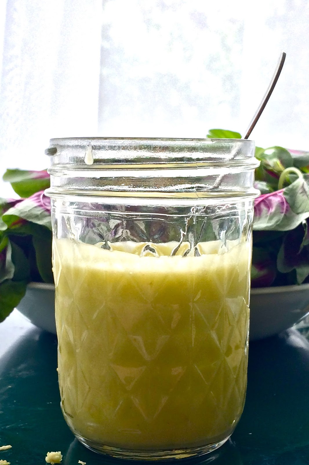 Passionately Raw! Purple Spinach Salad with Yuzu Wasabi Vinaigrette