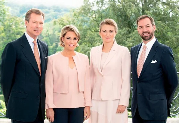 Grand Duke Henri, Grand Duchess Maria Teresa, Hereditary Grand Duke Guillaume and Hereditary Grand Duchess Stéphanie