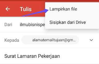 Cara Mengirim Surat Lamaran Kerja lewat Email di HP