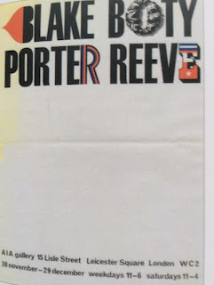 Blake, Boty, Porter, Reeve gallery exhibition poster