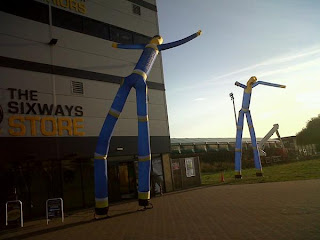 Wacky Waving Arm-Flailing Inflatable Tube-Men at Worcester Warriors Rugby Club