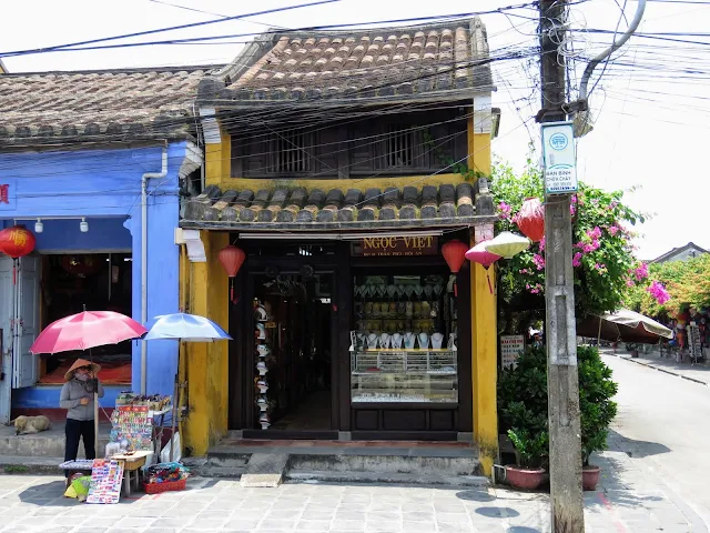 A historic storefront in Hoi An Vietnam