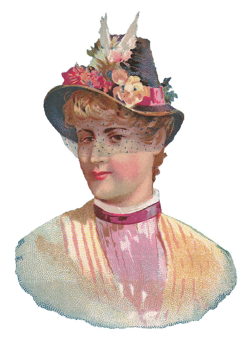 Antique Images: Antique Hat Fashion Free Clip Art Digital Victorian ...