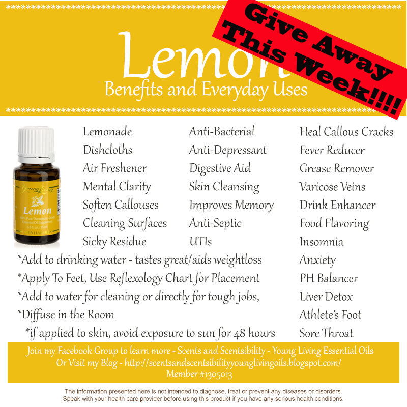 Thirteen Blessings Young Living Lemon Essential Oil Give Away!!!