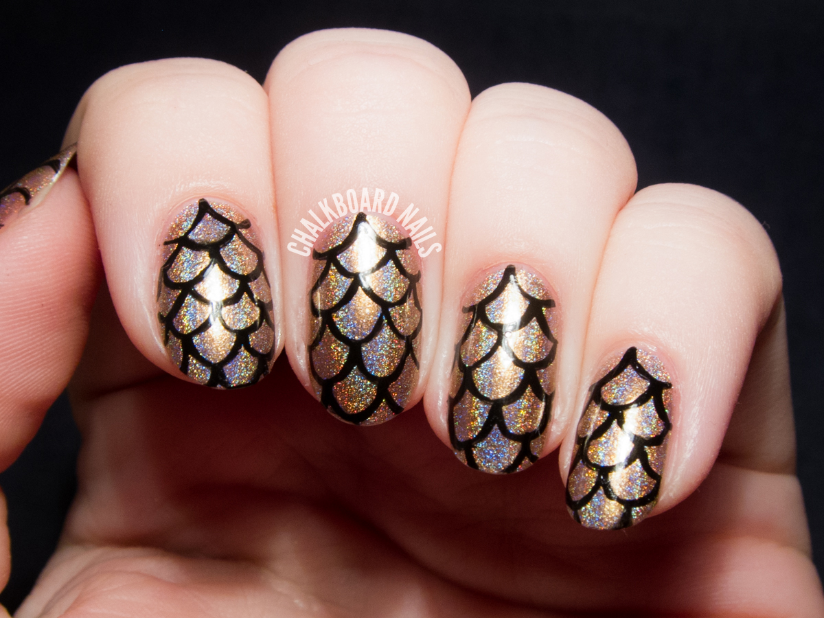 If Mermaids Were Real, They'd Have Holographic Scales | Chalkboard Nails | Phoenix, Arizona Nail