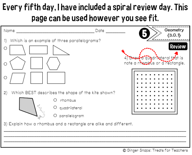 Ginger Snaps: Math Homework Bundle for the Year