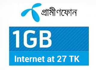 GP Special 1GB internet at 27 TK 