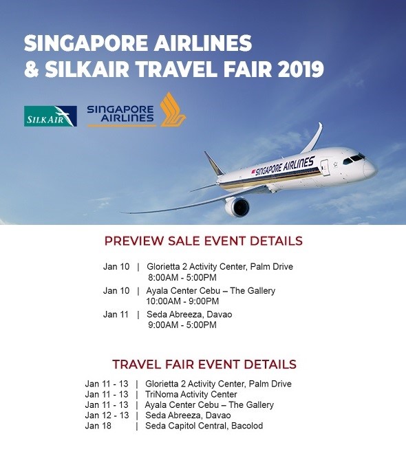 Manila Shopper Singapore Airlines & SilkAir Travel Fair 2019 Jan 2019