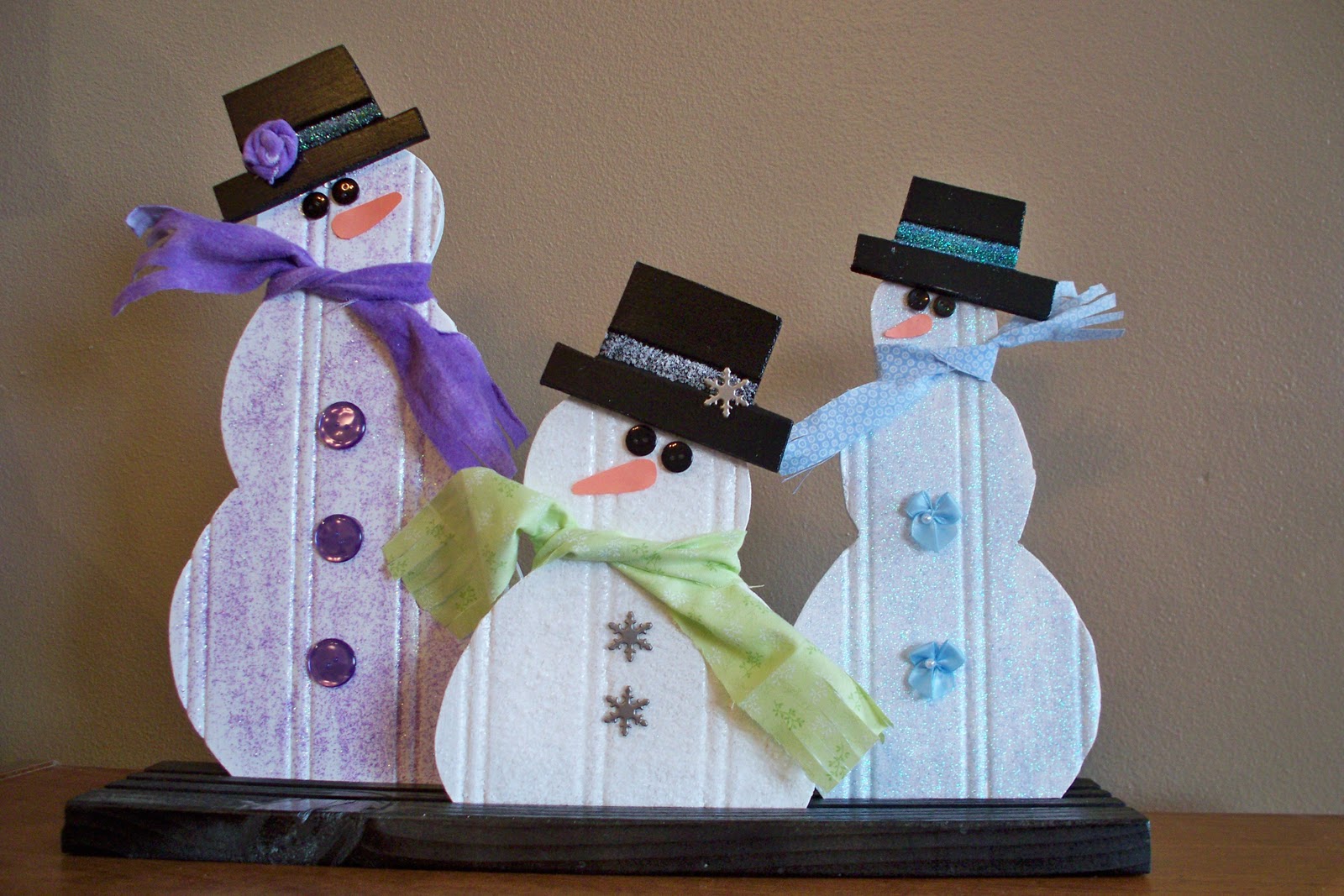 Bead Board Snowmen Adventures of a DIY Mom
