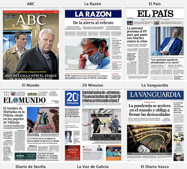 La prensa española ignora en sus portadas el último escándalo de la Casa Real