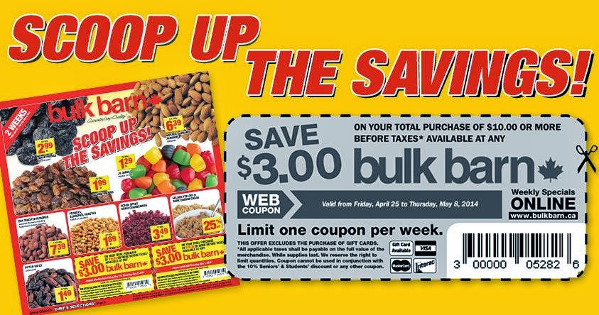 Canadian Daily Deals: Bulk Barn Coupons $3 Off When You Spend $10