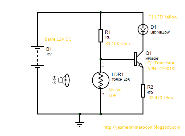 Gambar Membuat Rangkaian Sensor Cahaya Sederhana Menggunakan Ldr Adapun
