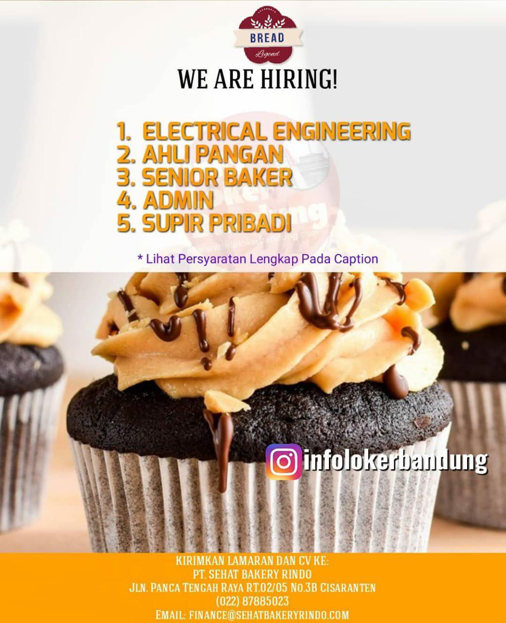 Lowongan Kerja PT. Sehat Bakery Rindo Bandung Mei 2019