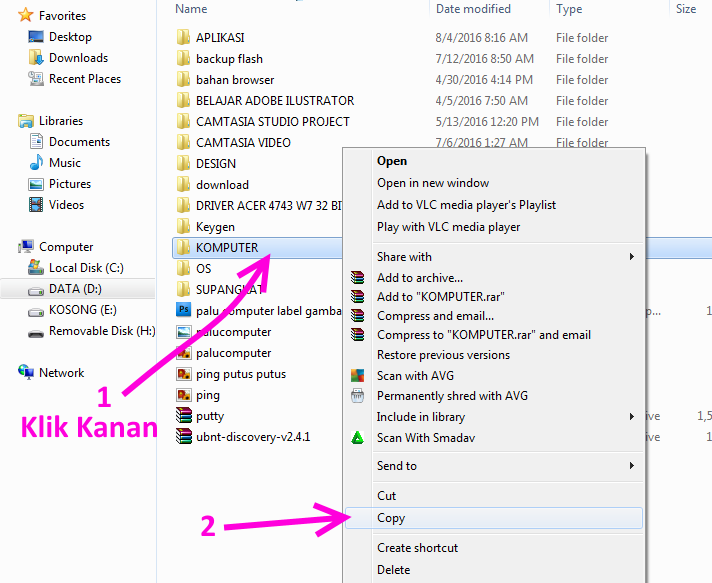 Cara Memindahkan Data Ke Flash Disk Di Laptop Belajar Komputer Dasar Palu