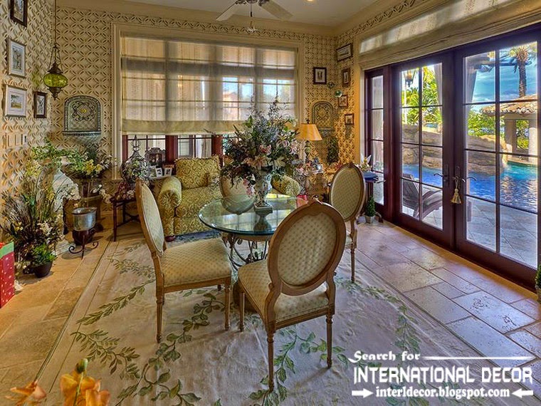 Mediterranean Palace in Florida, American palace Colonial style, classic dining room