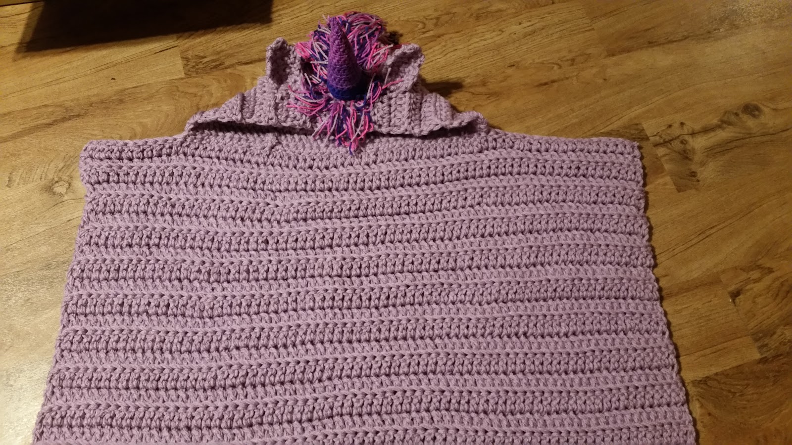 Easy Crochet Unicorn Blanket w/ hood