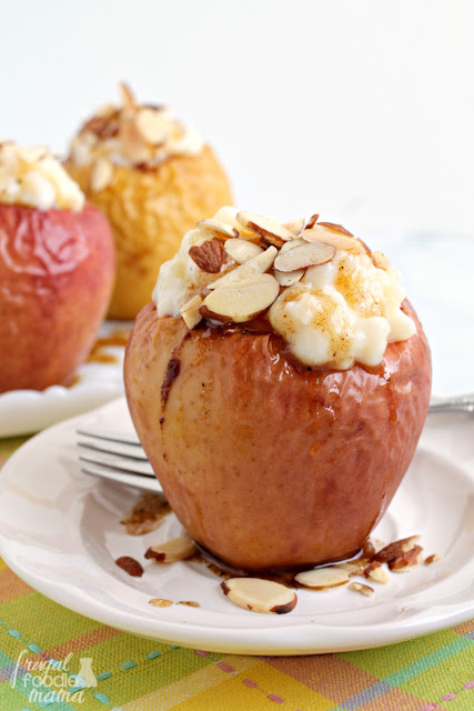 Tender baked apples are flavored with chai spices and filled with a creamy tapioca pudding in these Tapioca Stuffed Chai Spice Baked Apples.