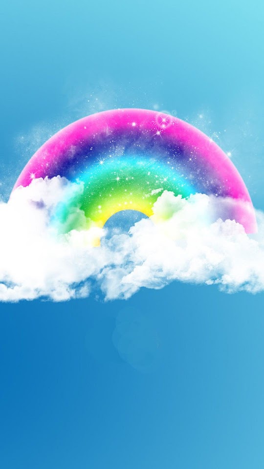   Rainbow On The Clouds Illustration   Galaxy Note HD Wallpaper