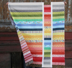 Strip and Flip baby quilt tutorial by Cluck Cluck Sew