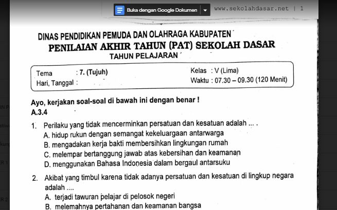 Soal Pkn Kelas 5 Keputusan Bersama Jawabanku Id