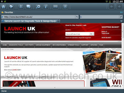 screen shot of launch tech uk website