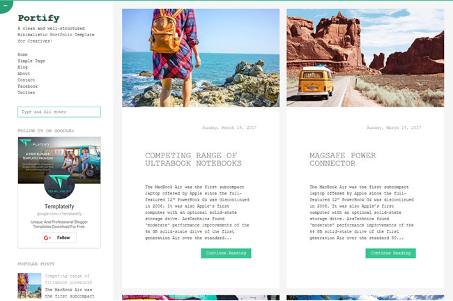 Portify - Responsive Blogger Template Portify - Responsive Blogger Template