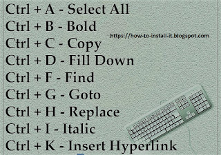 Microsoft Excel Shortcuts how to install it blogspot 1