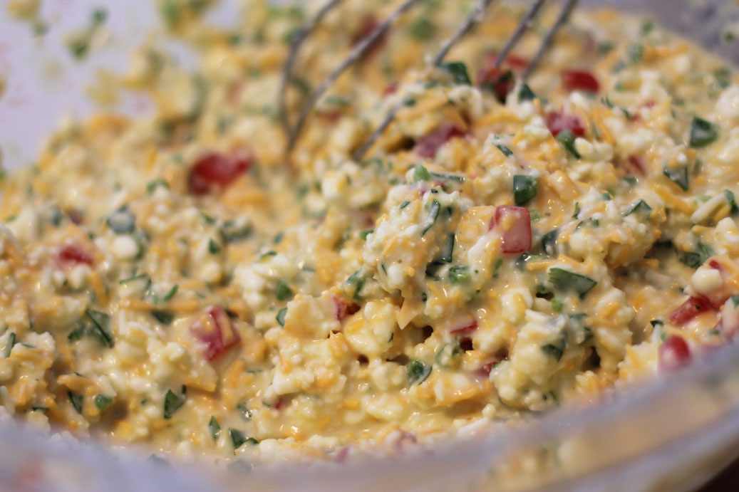 Lone Stars and Stripes cheesy jalapeño breakfast casserole