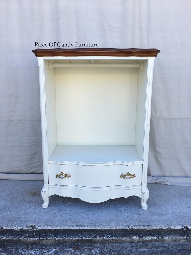 Piece Of Candy Furniture French Antique White Dresser Wardrobe Closet...