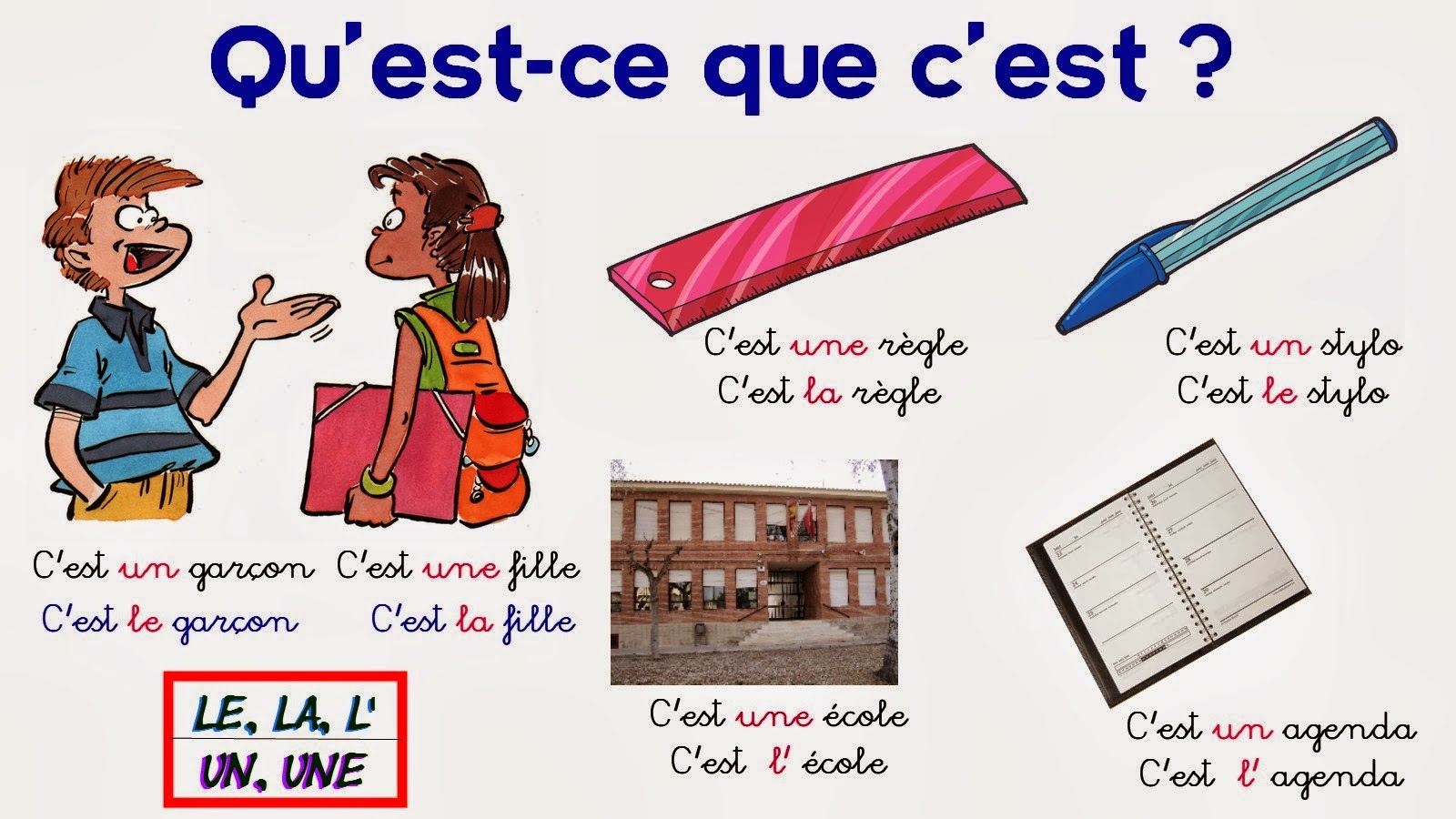 ¡Disfruta tu clase! Articles définisindéfinis