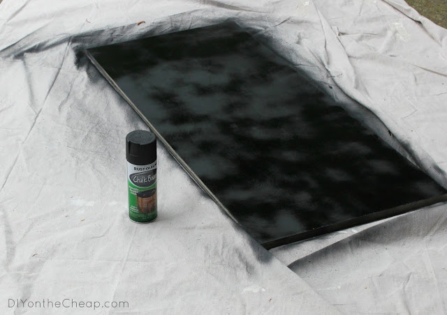 DIY Framed Chalkboard Tutorial via DIYontheCheap.com