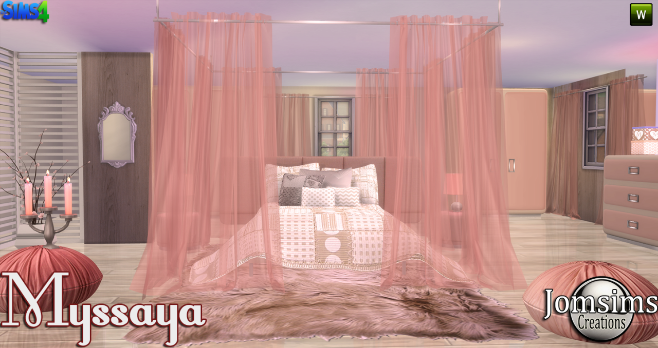 Sims 4 CC's The Best Bedroom by Jomsims