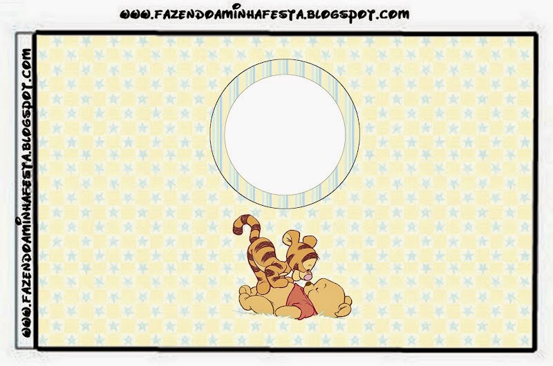 Winnie the Pooh Baby: Free Printable Candy Buffet Labels.