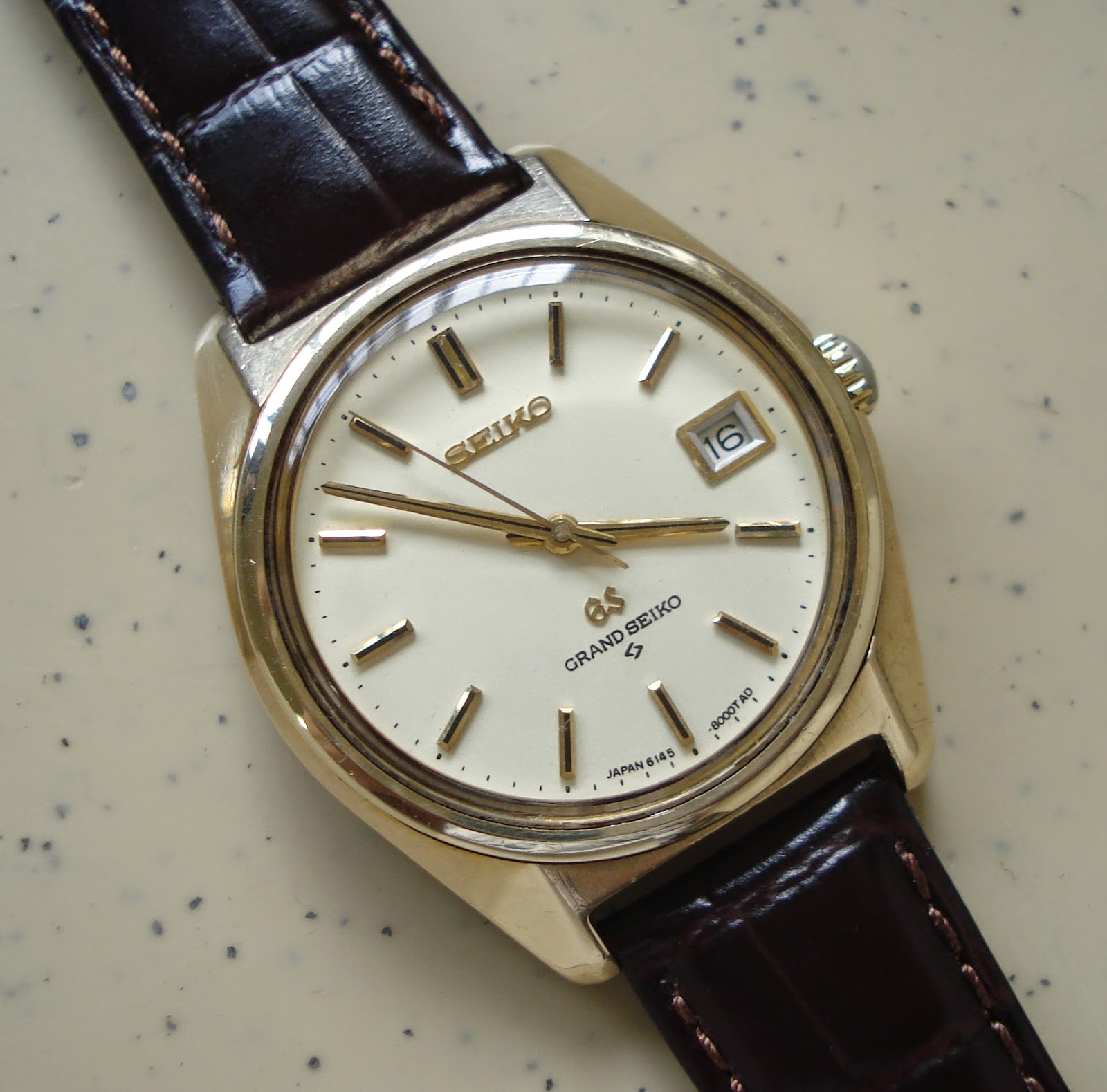 Bruno & Hancock: Vintage Grand Seiko 6145 - 8000 Automatic in Gold Capped  Case Wristwatch
