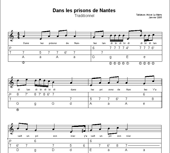 Atelier Folk et Accordéon Tablature Diato Dans Les Prisons De Nantes