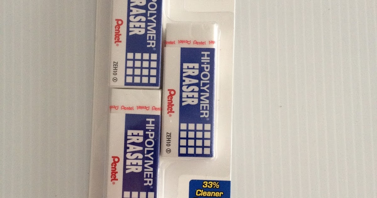 Pentel Hi Polymer Erasers Block Lot of 19 White Erasers - New Sealed