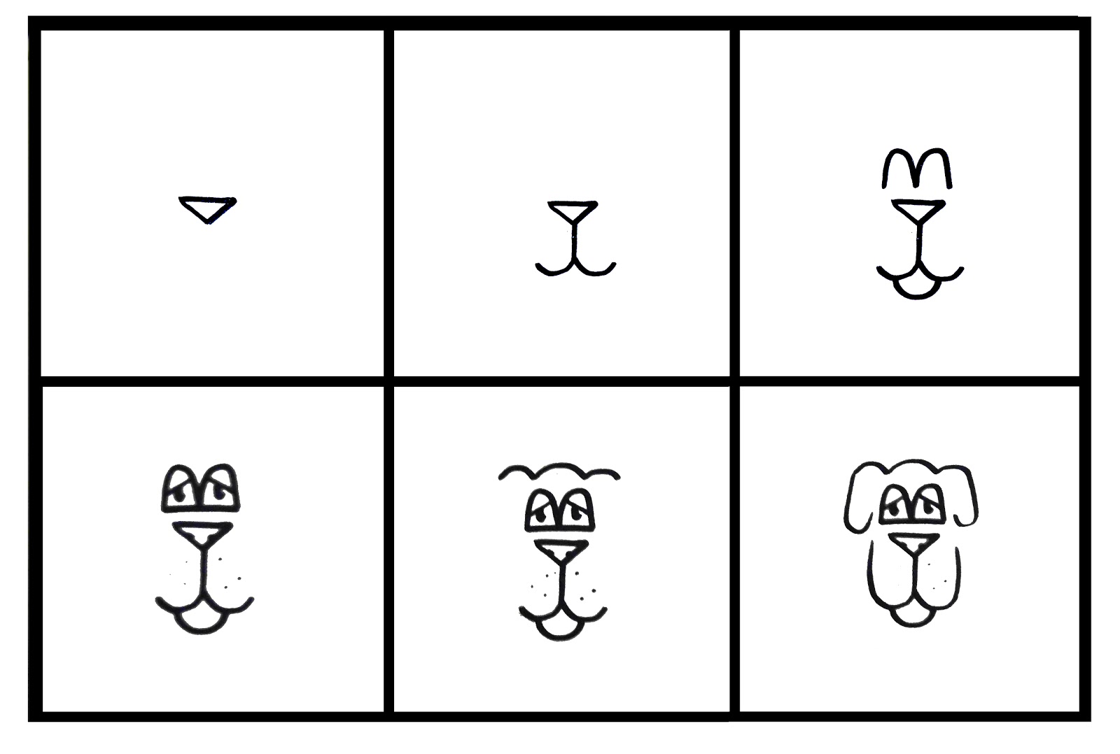 DARYL HOBSON ARTWORK How to draw a dog. Six easy steps.