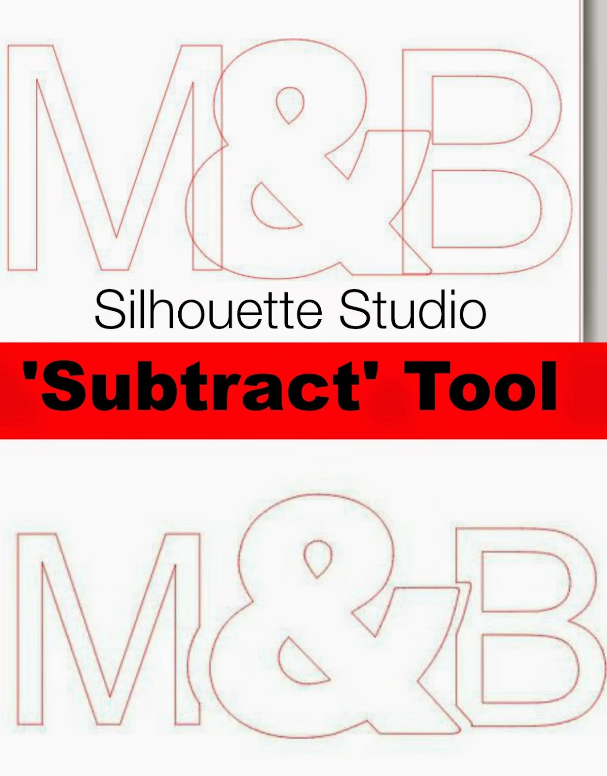 Subtract, subtract all, Silhouette tutorial, Silhouette Studio, subtract tool