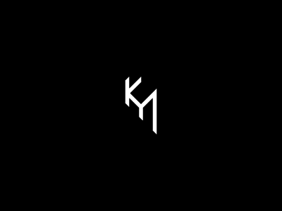 Letter KM Gaming Concept Logo