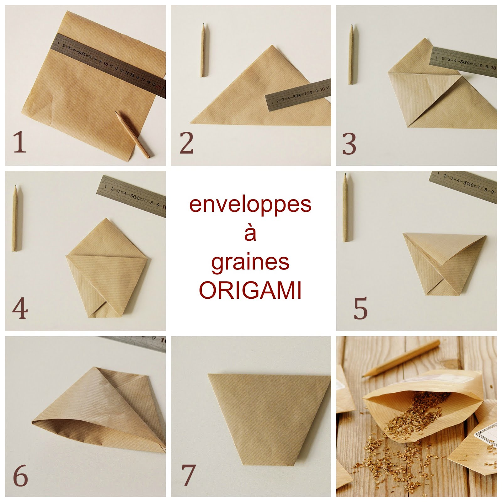 ENVELOPPES A GRAINES EN ORIGAMI Recettes BIO Green Lifestyle