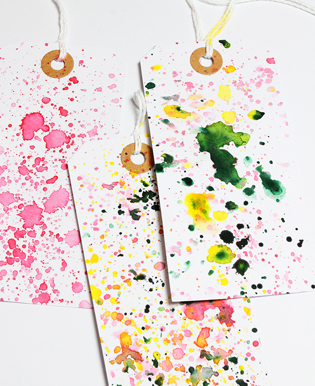 9 simple watercolor gift tags