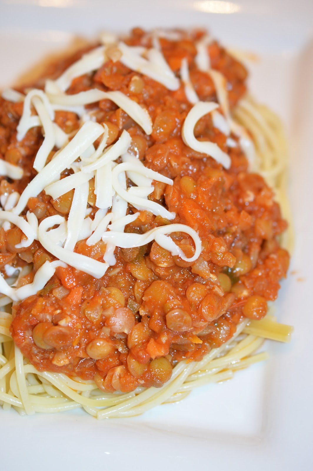 Lili popotte Sauce spaghetti aux lentilles