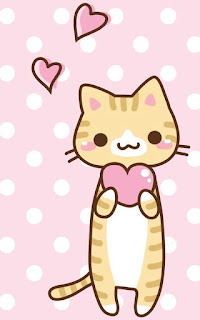 Imágenes Kawaii Tiernas Hermosas Amor gatos gatitos animales corazones Fondos