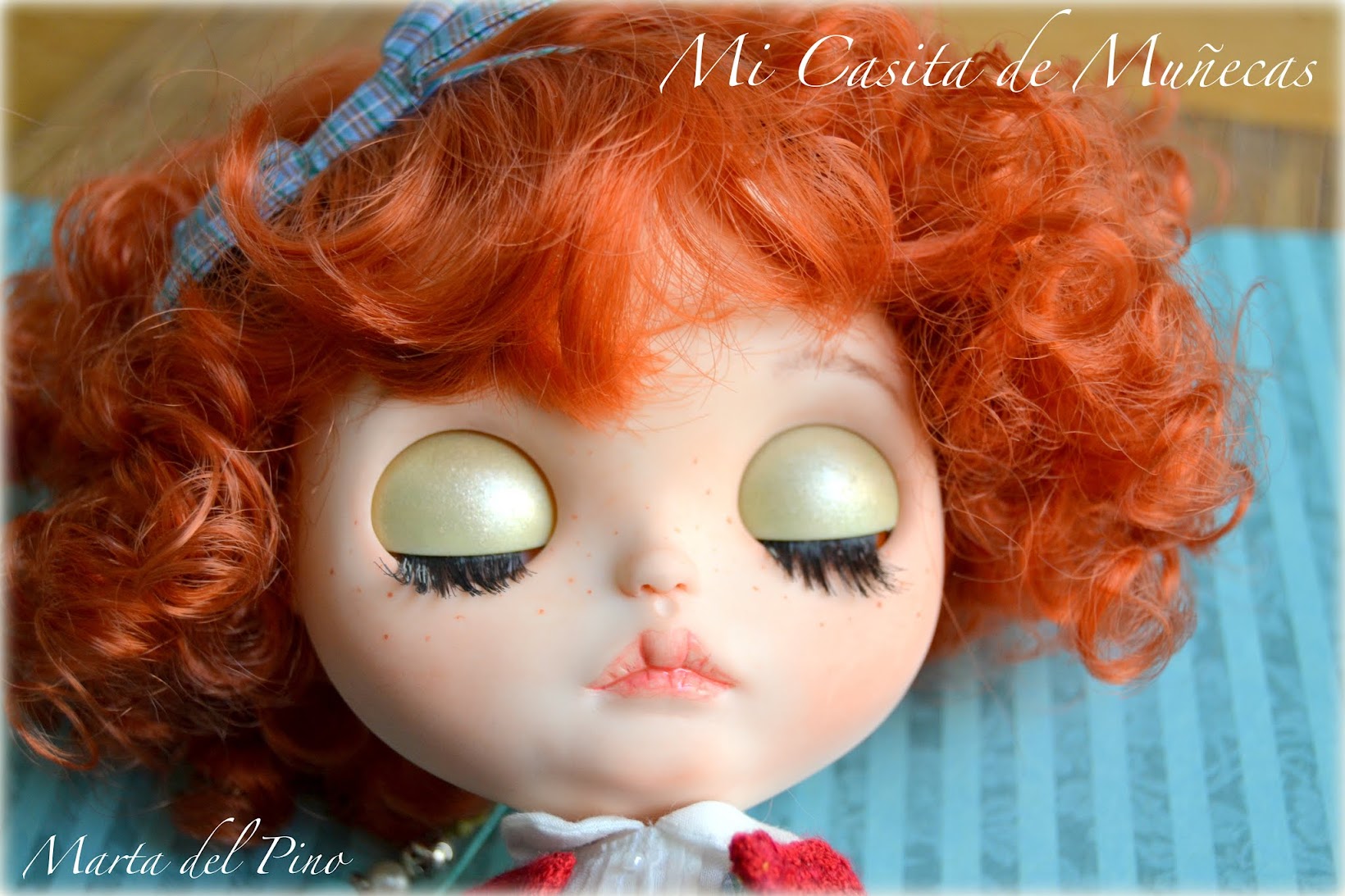 Blythe custom, blythe ooak, pullirings, eyes, scalp, carving, marta del pino, mi casita de muñecas