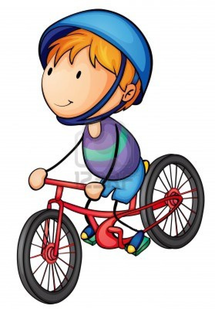 boy riding a bike clipart - photo #12