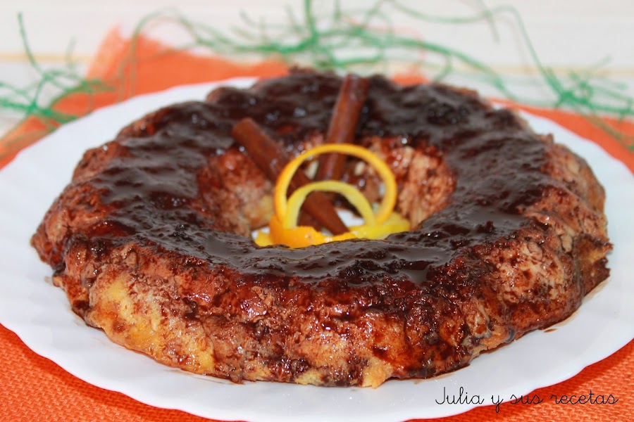 Pudin o budin de pan con chocolate y nueces vídeo receta completo Cocina