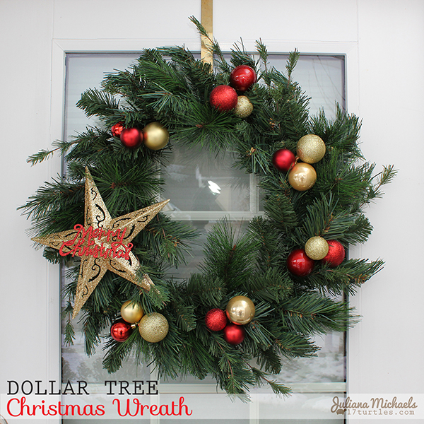 Dollar Tree Christmas Wreath by Juliana Michaels