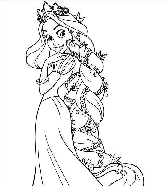 Cosas Para Ninos Dibujos Para Colorear De Enredados Rapunzel Con